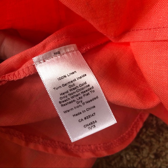 Talbots Linen Tunic Top - Picture 7 of 9